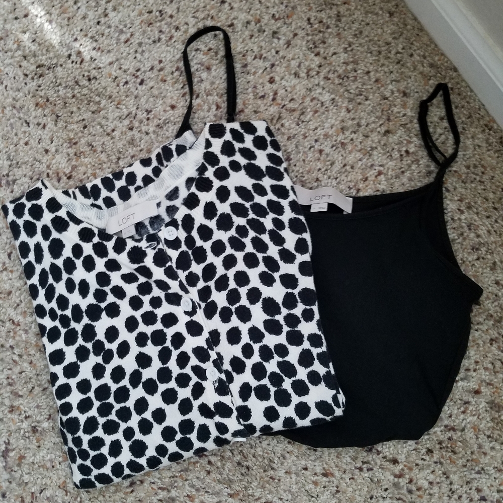LOFT Cardigan and Camisole